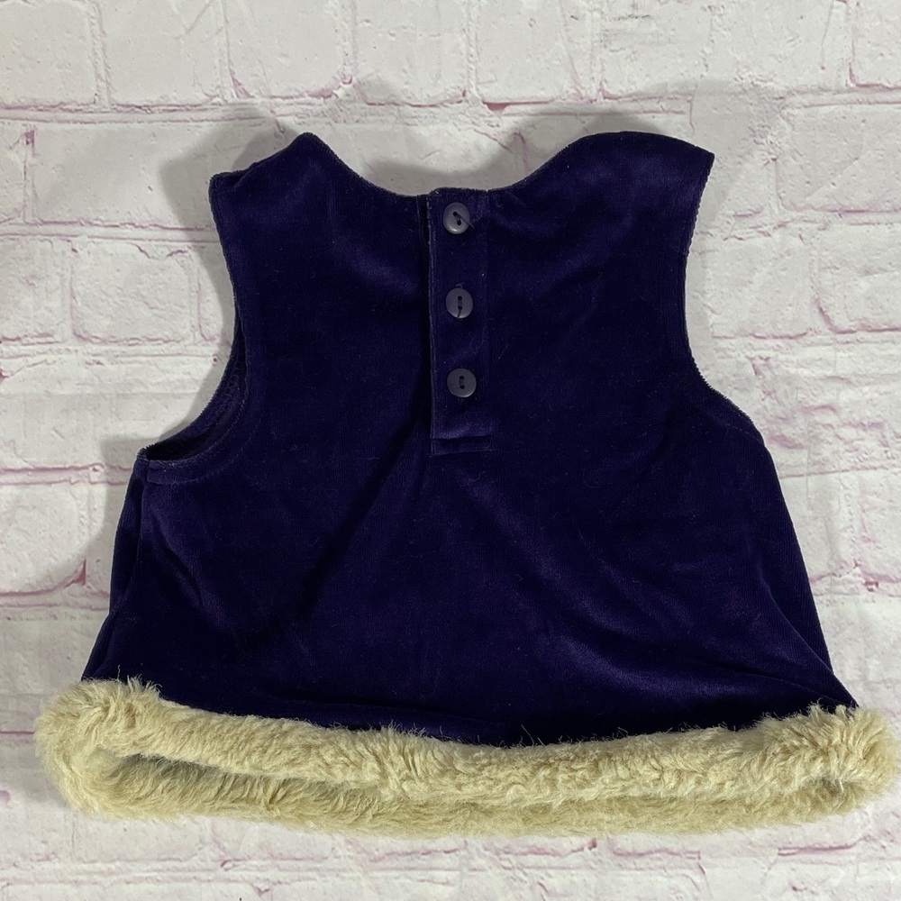 Sesame Street Velvet Top and Bottom Deep Purple with Cat Embroidery - Picture 6 of 8